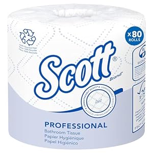 Scott® Skilled 100% Recycled Fiber Normal Roll Bulk Bathroom Paper (13217), 2-Ply, Elevated Design, White, Individually wrapped rolls (473 Sheets/Roll, 80 Rolls/Case, 37,840 Sheets/Case)