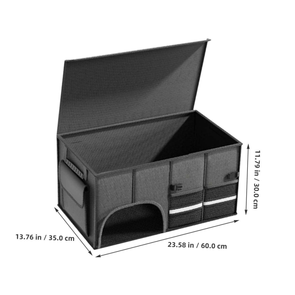 Cabilock Organizador de Maletero con Gran Capacidad de Tela Oxford Plegable Negro Diseño Elegante y Resistente para Coche Adecuado para Camping y Organización Hogar