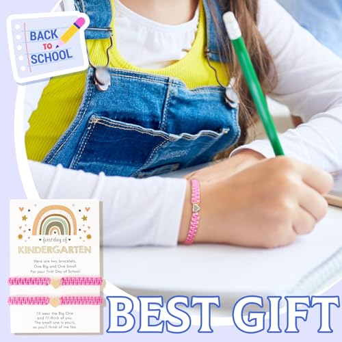 Back to School Bracelet First Day of School Mommy and Me Matching Wish Bracelets Set Back to Schools Gifts Stuff Decorations4
