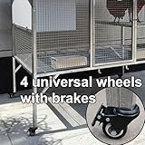 Chicken Pens with Top Made of Galvanized Pipe Clearance Chicken Coops on Wheels Removable Door Design with Egg Collection Area and Perch Platform - Image 2