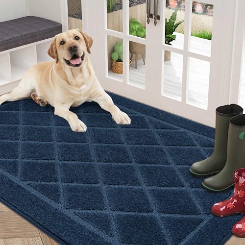BEQHAUSE Dirt Trapper Door Mat 36" x 60", Doormat Non-Slip Entryway Rugs Washable, Dog Door Mat Stain Resistant and Absorbent Welcome Floor Mat for Fr