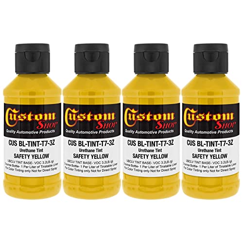 Image of Custom Coat 3 Ounce, Safety Yellow, Bedliner Tint Concentrate, 4 Pack
