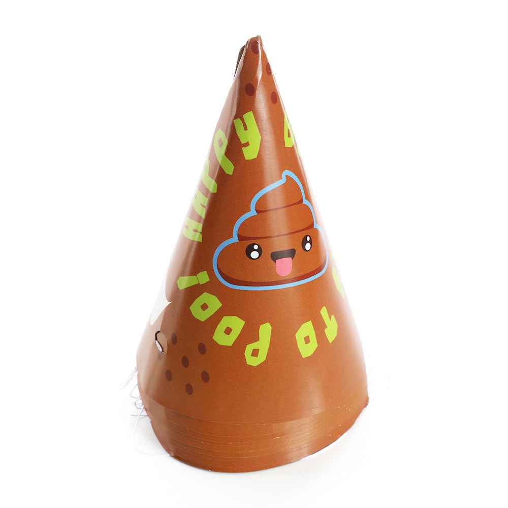 PD Outlet Emoji Poo Disposable Table Decorations – Fun and Festive Party Supplies – Perfect for Birthdays and Celebrations (12 Hats)