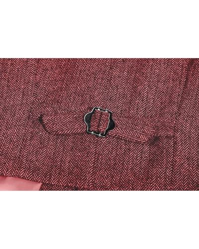 Image of Retro Boys Tweed Vest for Kids Formal Dress Herringbone Suit Vest for Toddler Boy Wedding Waistcoat