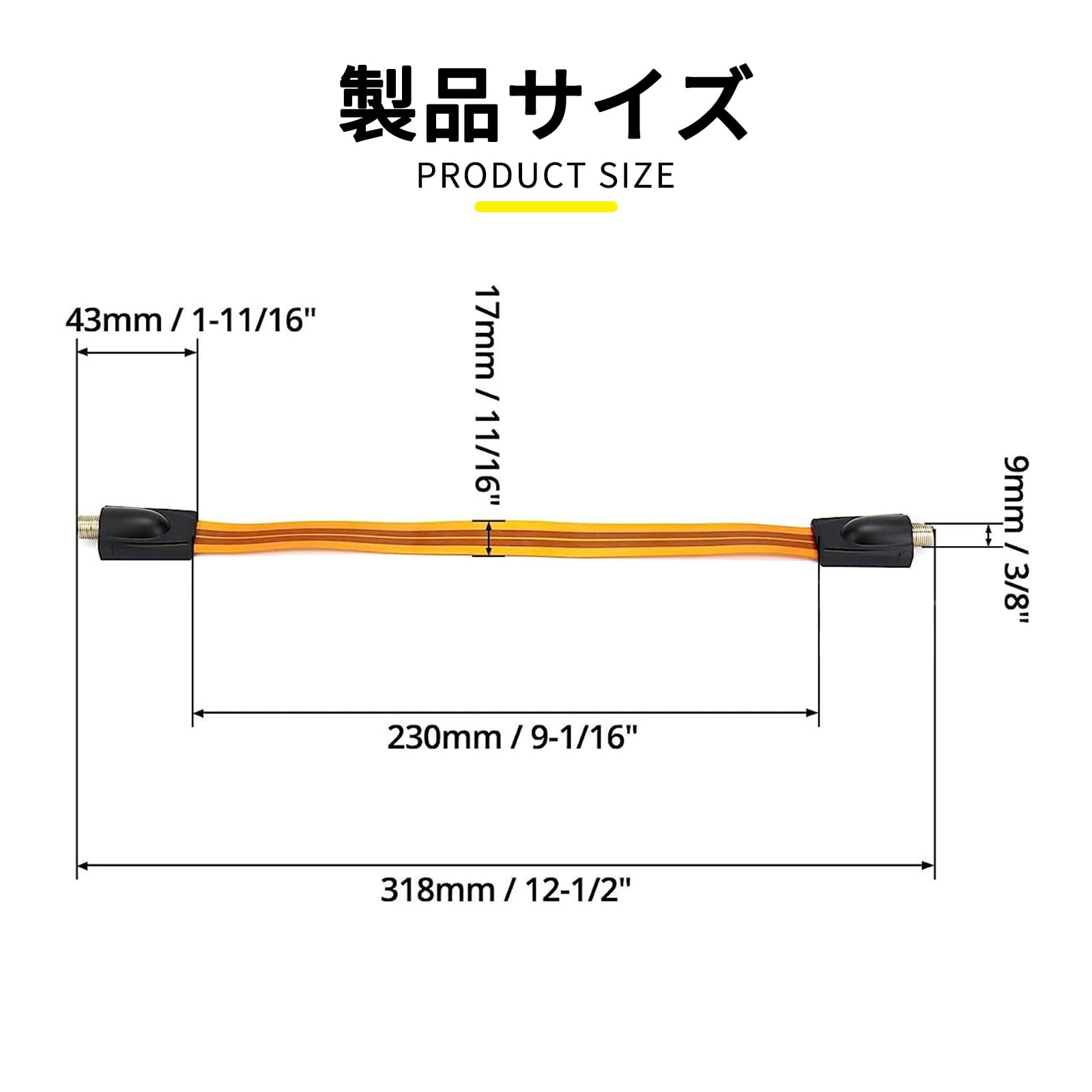 Amazon | JnTech フラット アンテナ ケーブル 隙間ケーブル