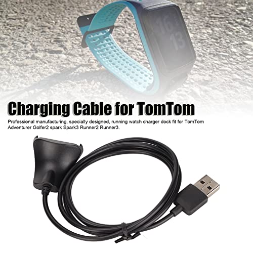 Dpofirs Watch Charger Dock Charging Cable for Tomtom Golfer2 Spark3 Runner2 Runner3, Watch USB Charging Adapter