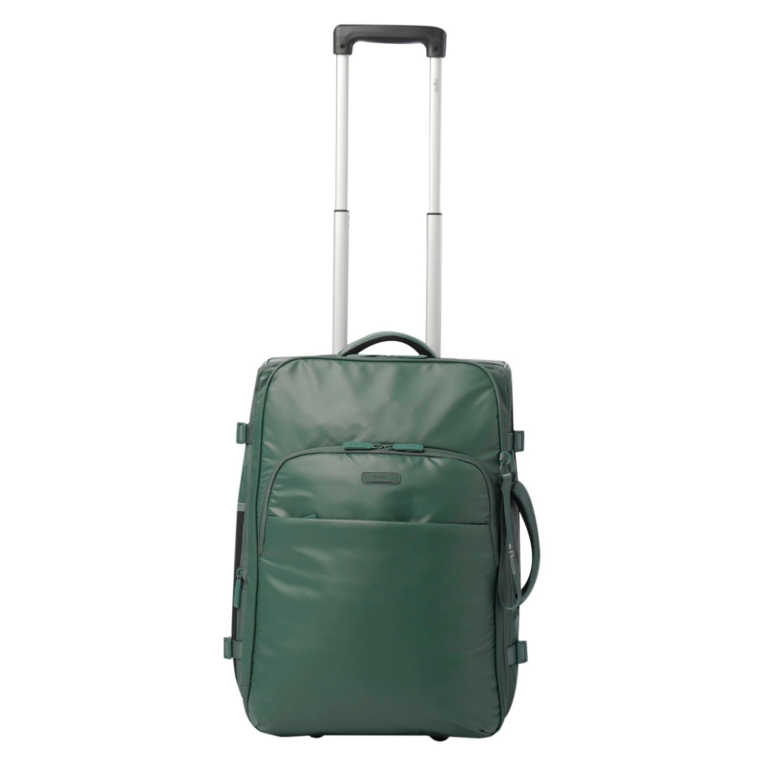 TOTTO - Maleta Cabina Tela, Modelo City S, 40 x 55 x 25 cm, Capacidad 34 L, Bolsillo Portáil 16 Pulgadas, 2 Ruedas, Bolsillo Botella, Correas Internas, Argollas para Candado, Color Silver Pine