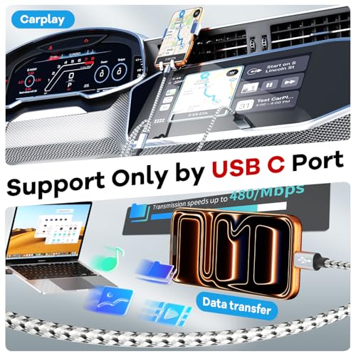 Image of Travel Essentials 3in1 Multi Charging Cable for iPhone Watch Charger,USB A to Type C /IP /iWatch Charger, Charging Cords for Multiple Devices Compatible with iWatch Series&iPhone 16-12 5FT