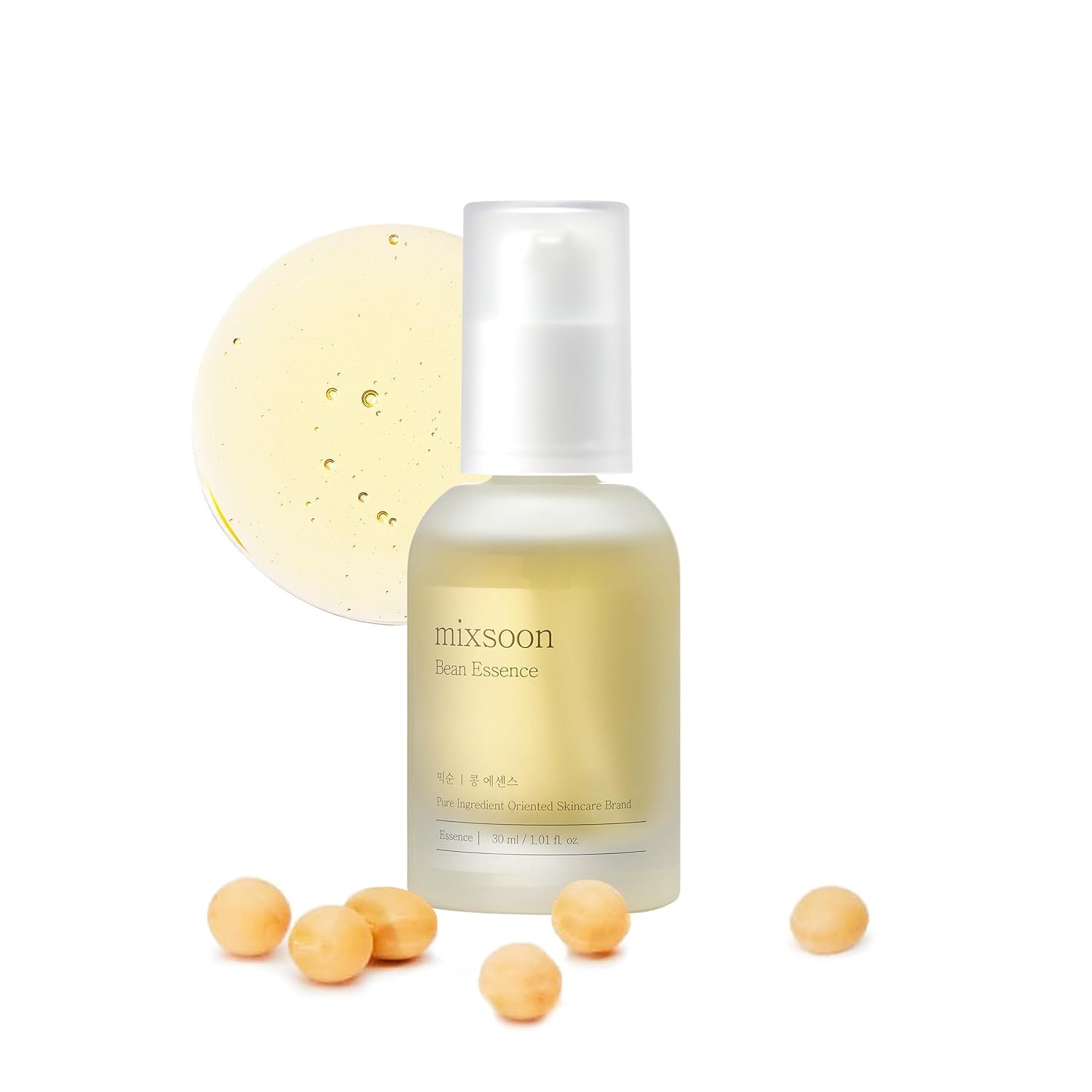 mixsoon Bean Essence, Exfoliating, Hydrating, Smooth Skin, Fermented Soybean Extract, Gentle Formula for Sensitive Skin, Korean Skincare (30ml)
