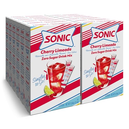 Sonic Singles To Go Powdered Drink Mix, Cherry Limeade, 6 Sticks ...