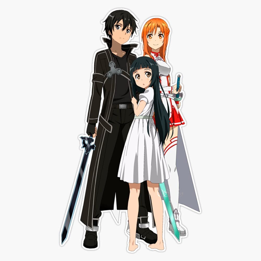 Magnet Sao Kirito Asuna Magnet Bumper Sticker Car Magnet Flexible Reuseable Magnetic Vinyl 5"