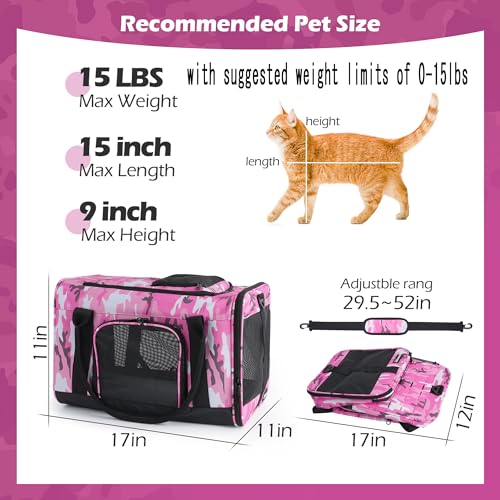 Pet-Carrier-TSA-Airline-Approved-forCats-and-Dogs-Under-18-PoundsCat-Travel-Carrierwith-Honeycomb-HRD-Bottom4-Mesh-Windows-Dog-Carriers-for-Small-DogsCat-Carrier-Soft-Pink-Camouflage