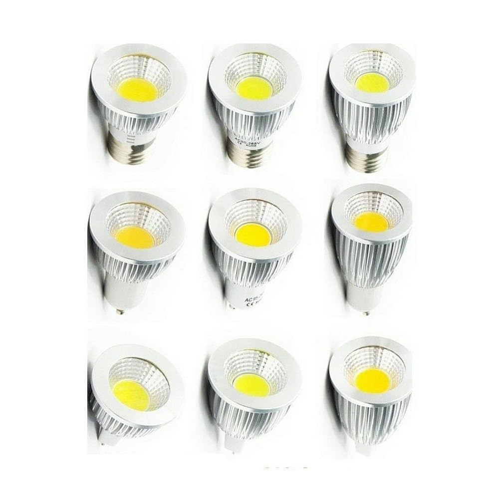 Luci, Confezione da 6, lampadine LED COB, AC85-265V 6W E14/GU10/E27, Lampada Decorativa Non dimmerabile MR16 12V, lampadine per Uso Domestico