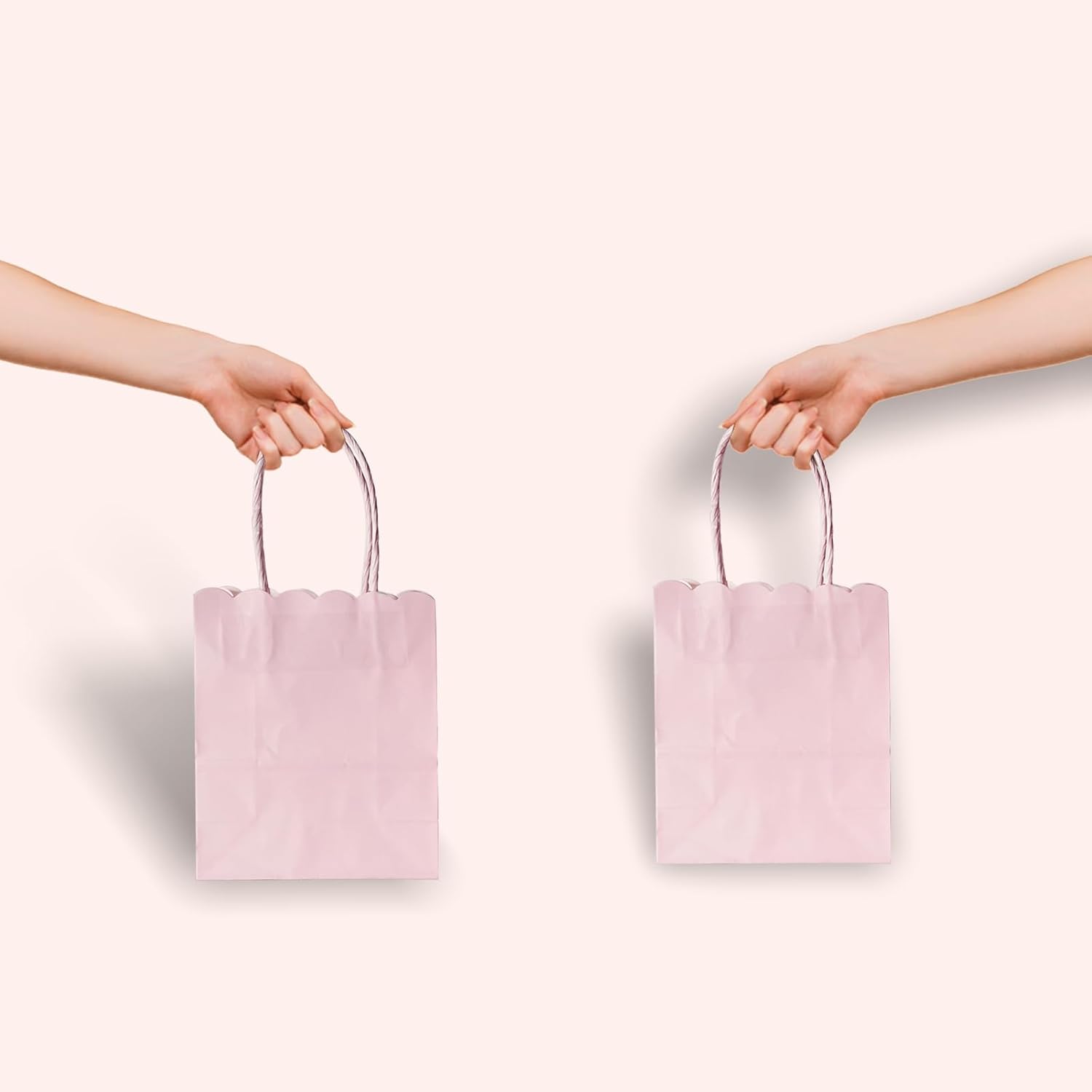 XIAMUY 25Pcs MIni Gift Bags, Cute Party Favor Bags, Pink Gift Bag For Baby Shower, Treat, Birthday, Wedding, Graduation, Candy, Valentine's Day, Classroom, 4.7x5.9x2.3 Inch - Image 4