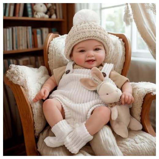 BABESIDE Reborn-Baby Dolls 17 Inch Mia Realistic Reborn Newborn Baby Dolls Girl with Soft Body Cute Soft Smile Real Life Baby Dolls Realistic Real Skin Details