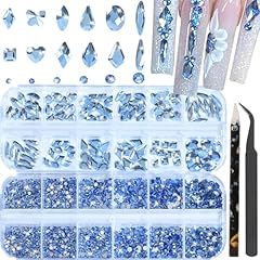 12# Light Blue Nail Rhinestones