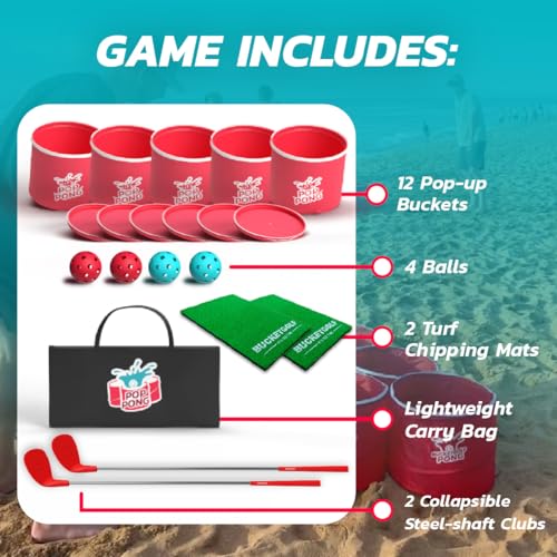 PopPong Yard Golf Chipping Game Set with Targets & Mats
