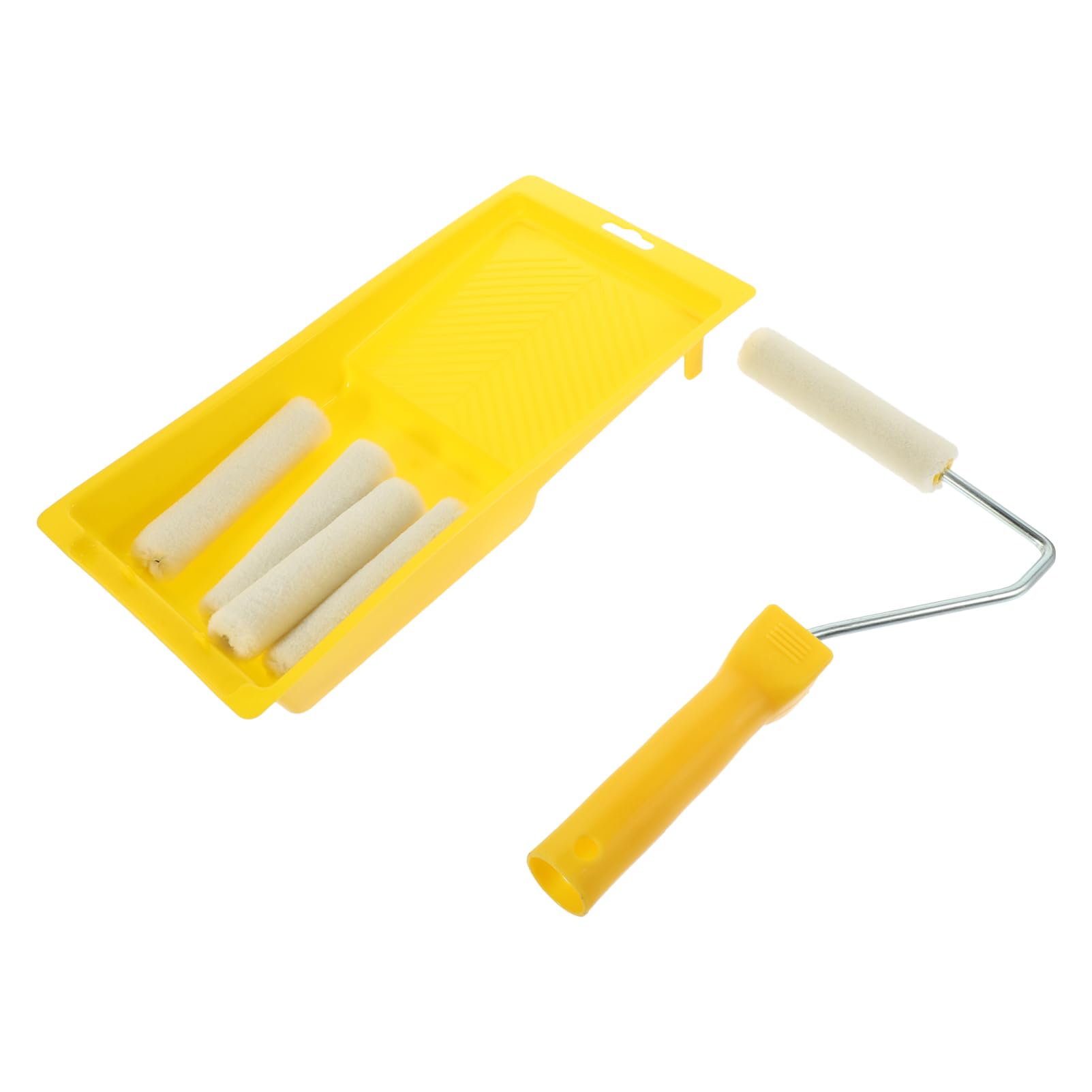SHINEOFI 4 Sätze Malwerkzeugset Kleines Farbrollerset Malen Rollen Abdeckungen Für Farbroller Lackwalzen Farbroller Aus Schaumstoff Mini Farbroller Malerrolle Fürs Tablett Plastik