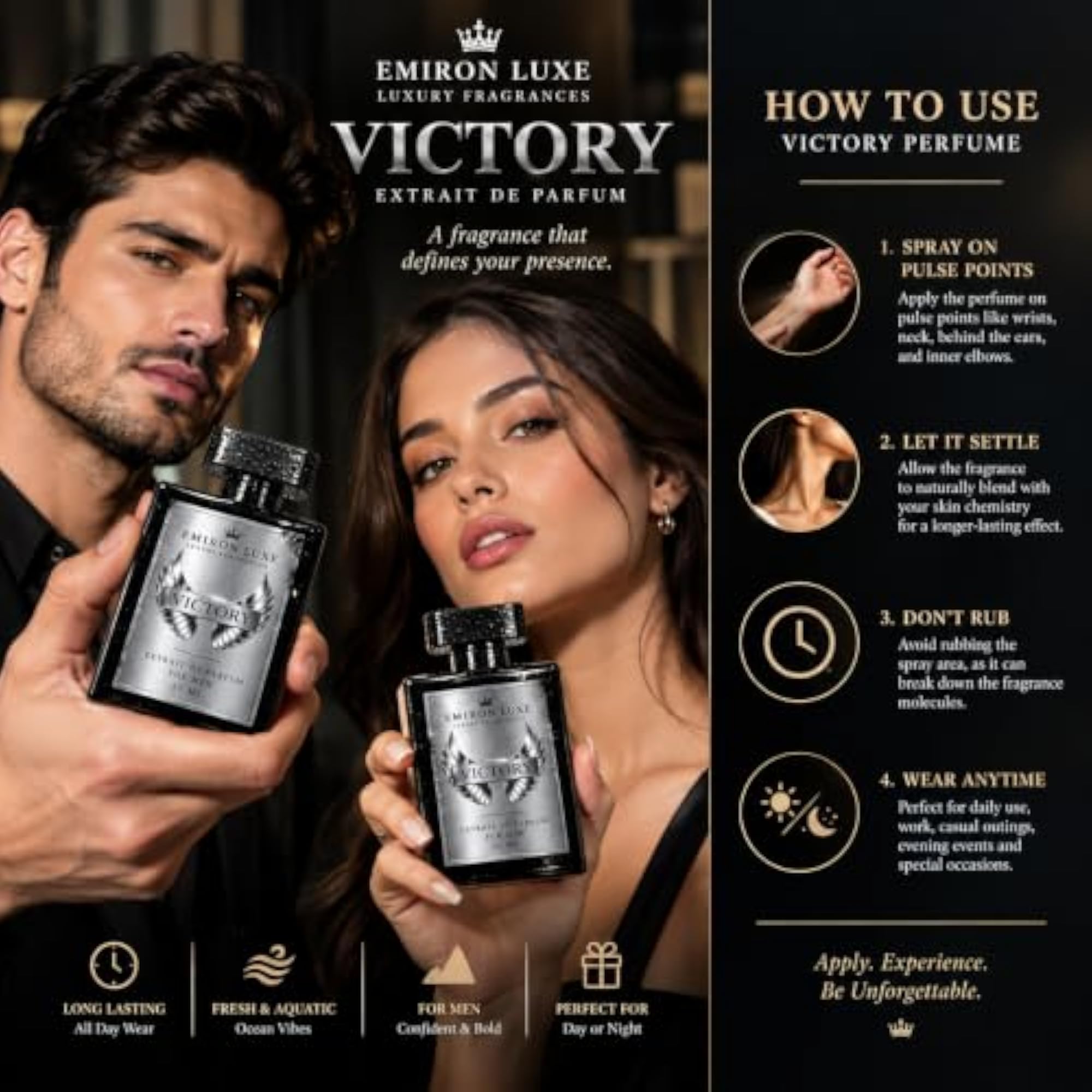 Victory Extrait de Parfum for Men, Luxury