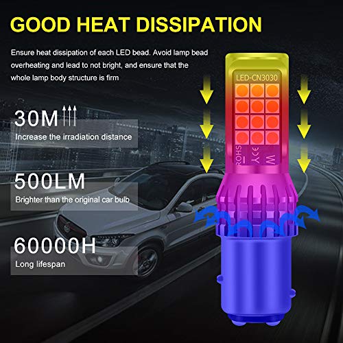 Teguangmei 2 pezzi 1157 BAY15D P21/5W Luce Freno a...