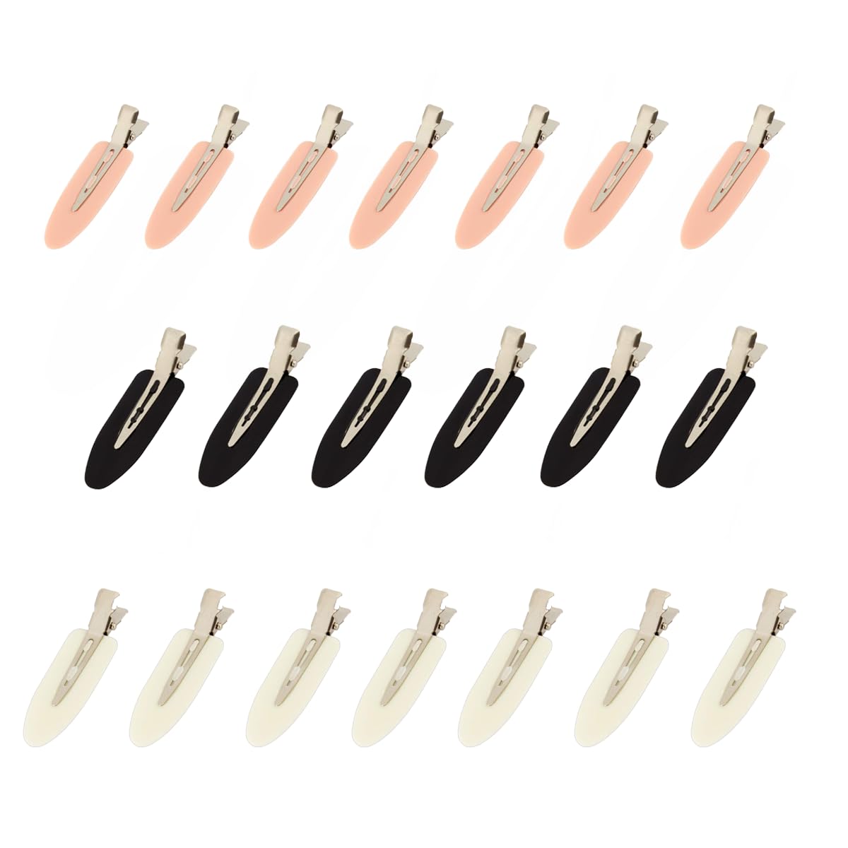20Pcs Hair Clips for Styling,Sectioning No Crease and Bend Pin Curl Clips for Women Makeup Beautyworks,Bangs,Hollywood Wave Curls Make of Creaseless Clip Girls Curling Accessories(Black,pink,White)