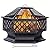 Panovue 33 Inch Outdoor Fire Pit, Hexagon Shaped Wood Burning Firepit for Outside Bonfire, Patio, Backyard and Camping (Antique Bronze)