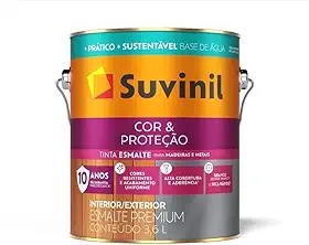 Tinta para madeiras e metais esmalte brilhante seca rapido 0.9L - Gelo - 53704569, Suvinil Tintas