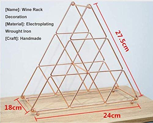 Soporte para 9 botellas diseño geométrico matte brass miniatura 5