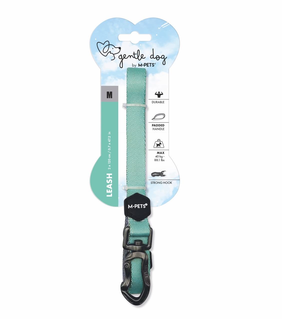 M-PETS GENTLE DOG GEZDİRME KAYIŞI (M) GREEN