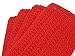 Set of 4 Handmade Red 4 inch x 7 inch Rectangular Shaped Crochet Cotton Dishcloths