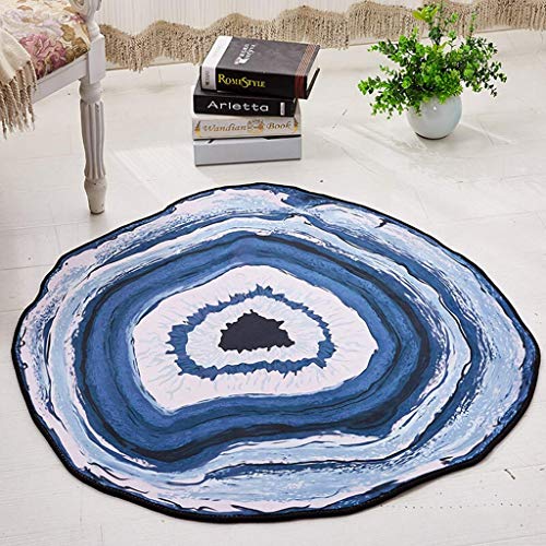 Tapis rond antidérapant MU de cuisine et salon lavable résistant