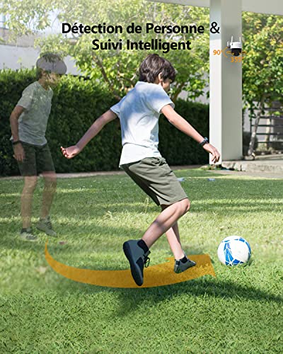 imou 360°caméra surveillance wifi extérieure, ptz caméra ip exterieur wifi 1080p, vision nocturne couleur 30m, détection de personne ai, suivi intelligent, Étanche ip66, audio bidirectionnel, sirène