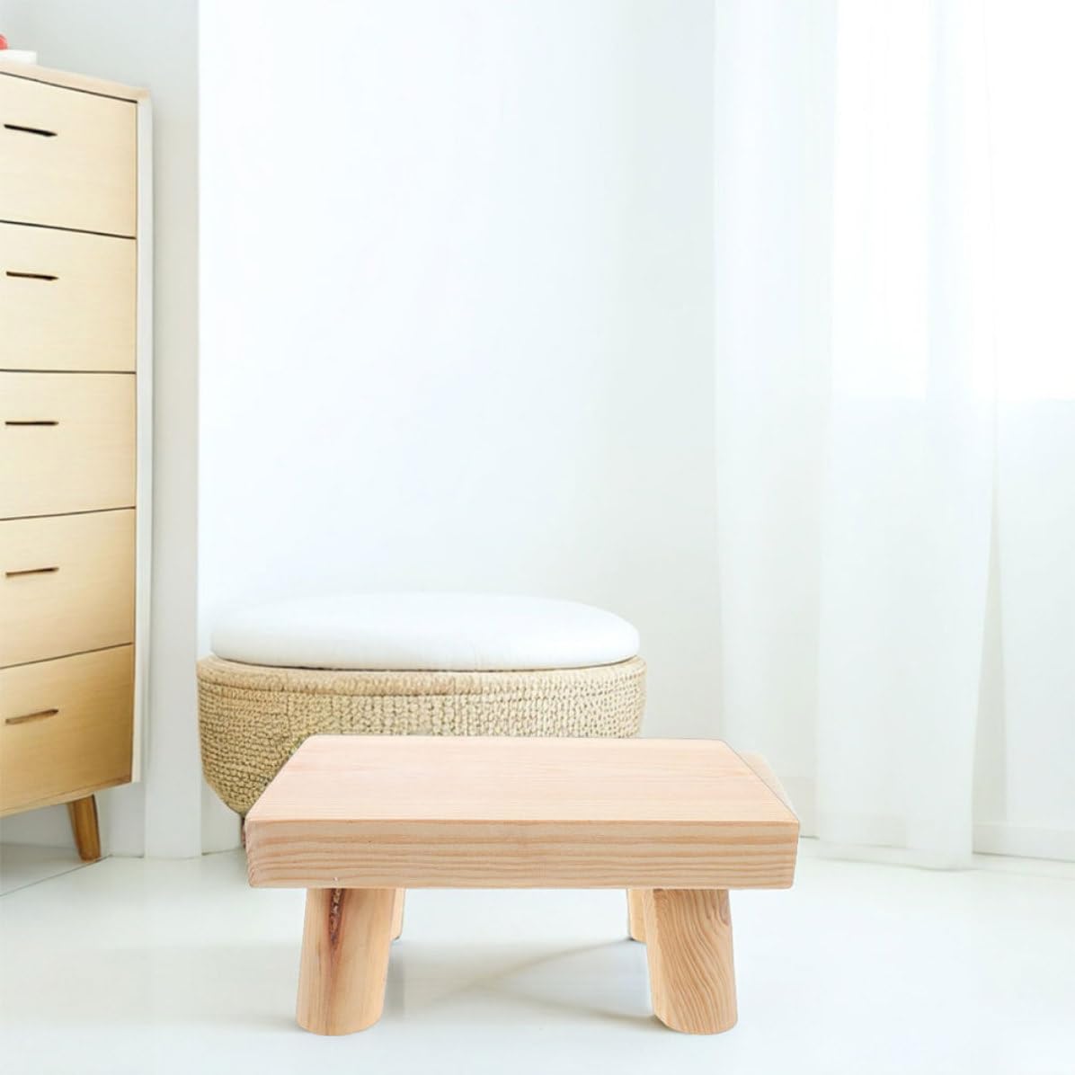 Toddmomy 2 Piezas Taburete Infantil Pequeño de Madera Portátil Bebés
