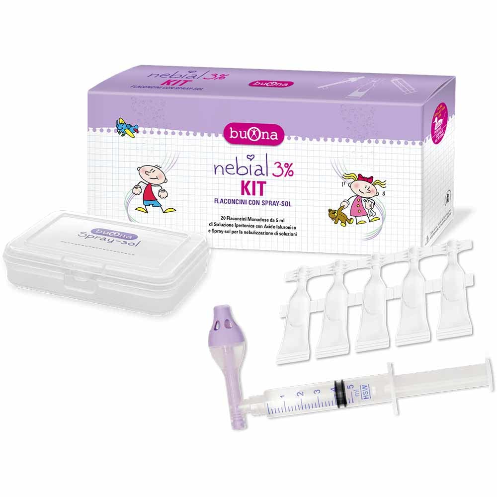 Steve Jones Buona - Nebial 3% Kit 20 Flaconcini Soluzione Ipertonica + Spray-​sol