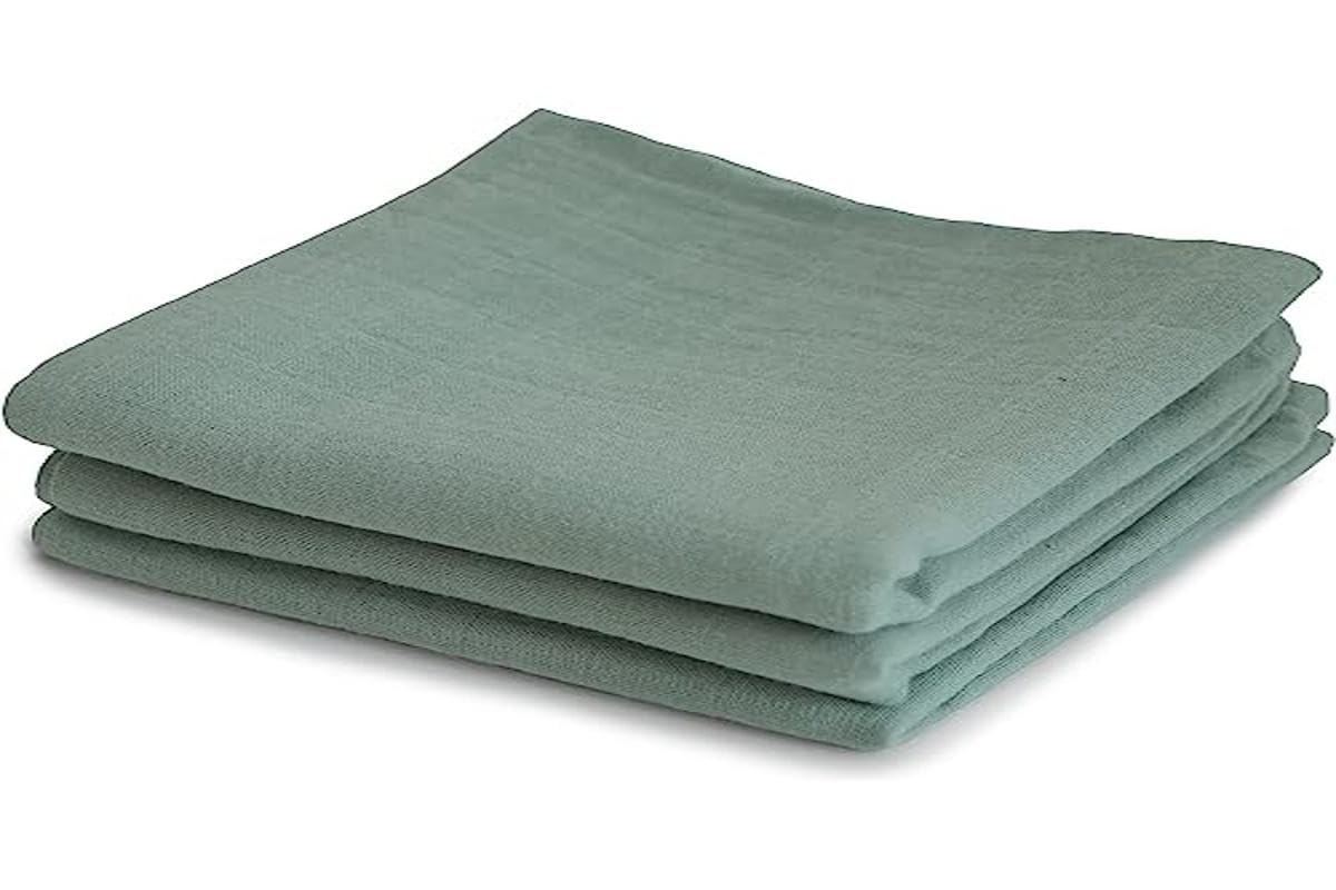 Mushie Muslin Cloth, Roman Green - Image 4