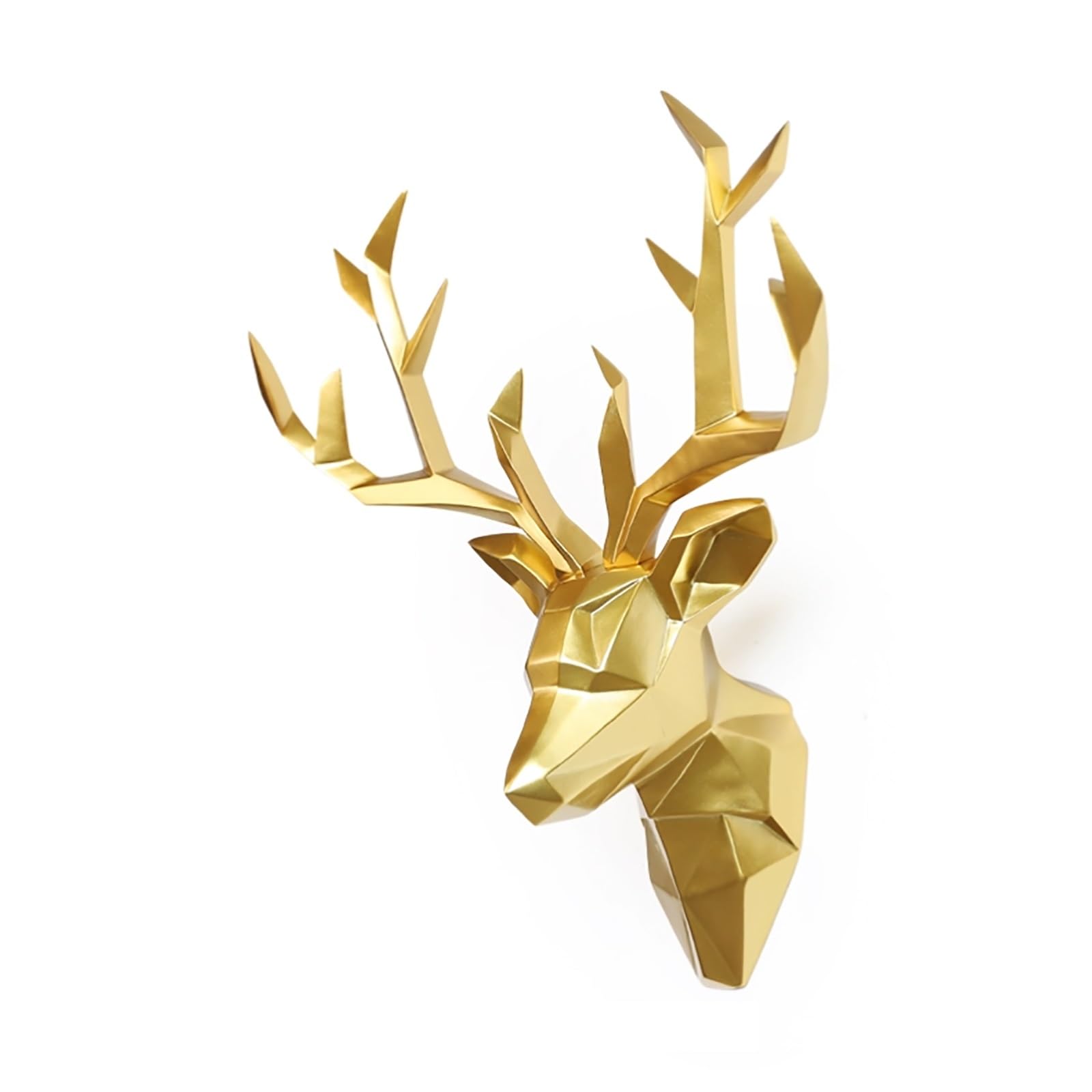 LMYSXAOZ Wall Decor Deer Head,Modern Art Animal Decoration Mounted Ornaments Head Mount Artificial Decor,Large Hanging Faux Taxidermy Stag Antler Sculpture