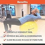 Body Sport Exercise Ball with Pump for Home, Gym, Balance, Stability, Pilates, Core Strength, Stretching, Yoga, Fitness Facilities, Desk Chairs - Image 4