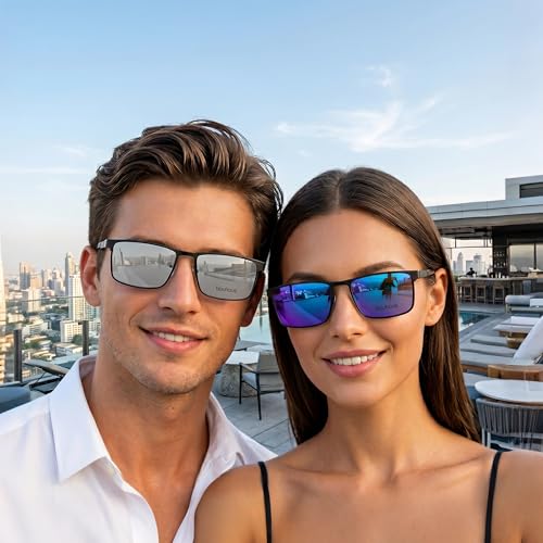 Image of Bauhaus Magnetic Clip on Sunglasses Women Polarized UV Square Men Sunglasses Night Driving Eyeglasses For Fishing Hiking