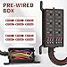 RVBOATPAT 12V Fuse Relay Box 6 Way Relay Fuse Box Pre-Wired Waterproof Relays Box with 6 Relays and 12 ATC/ATO Fuses Relay Panel for Automotive Car Marine Boat