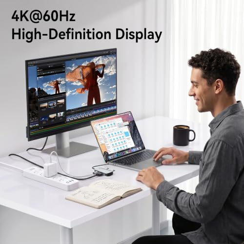 Yottamaster 5-in-1 USB C to HDMI Adapter with 4K@60Hz HDMI,100W PD,3 USB A - image 4
