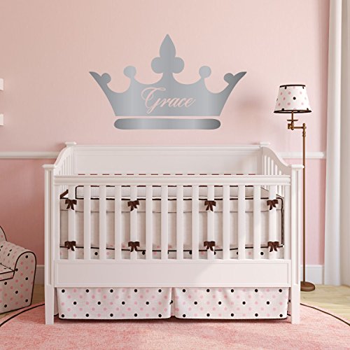 Vinilo decorativo corona princesa con nombre personalizable miniatura 3