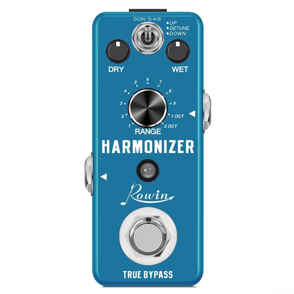 Rowin LEF-3807 Pédale d'harmoniseur numérique pour guitare True Bypass