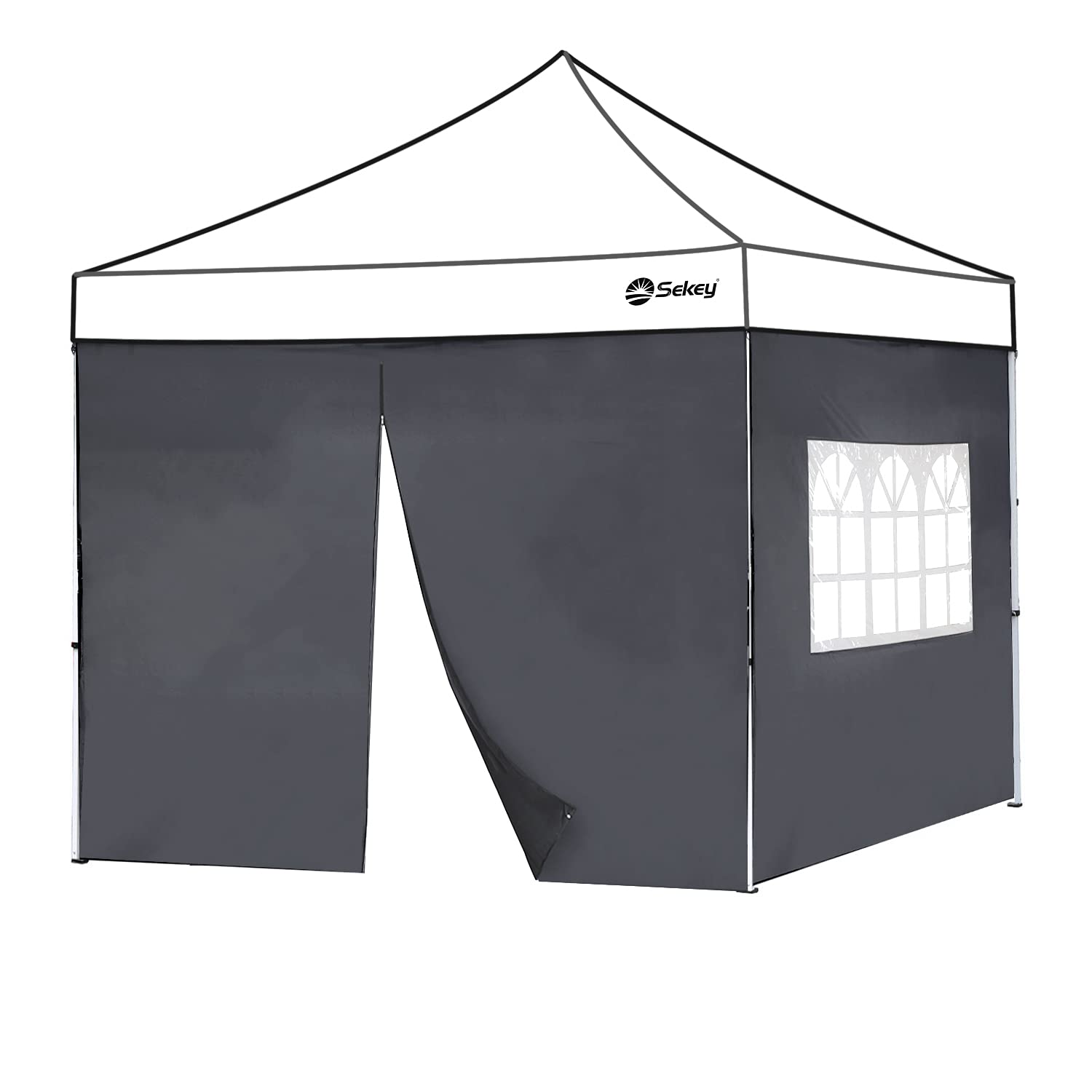 Sekey 2 pièces Parois Latérales Pour Tonnelle 3x3 Étanche & Résistante À L’Hiver, Parois Latérales Pour Tonnelle Chapiteau De Fête Jardin 3x3m, 1 Fenêtre 1 Porte