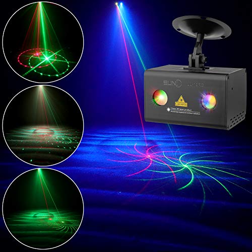 Laser Projector Suny 12 Red Green Gobos Indoor Sound Activated Dj Laser Light Machine Galaxy Colorful Wave Rgb Led Mini Projector Party Light Bedroom Christmas Holiday Decor Disco Dance Event Show Buy