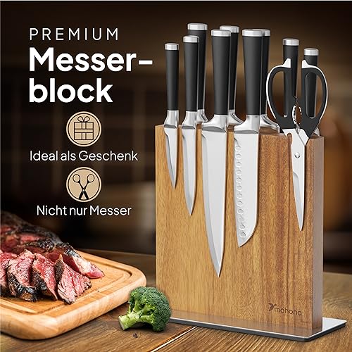 Ceppo portacoltelli senza coltelli, magnetico, portacoltelli magnetico, portacoltelli magnetico, portacoltelli, portacoltelli, mahona - immagine 3