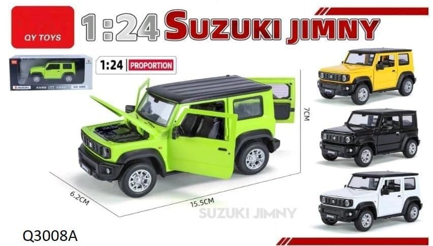 Image of 1:24 Alloy Model Car Compatible for Suzuki Jimny Style, Diecast Pull Back Toy Car with Light & Sound for Kids Boys Girls Gift (Green)