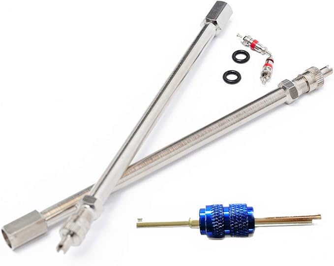 Tiziri Dual Valve Stem Extension 2PCS 6" 150MM Dual Wheels