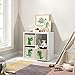 SONGMICS Aufbewahrungsbox, 3er Set, Aufbewahrungskorb, Spielzeugaufbewahrung, Stoffboxen, 30 x 30 x 30 cm, faltbar, mit Griffen, Schlafzimmer, Spielzimmer, Dinosaurier-Motive, beige RFB704W03