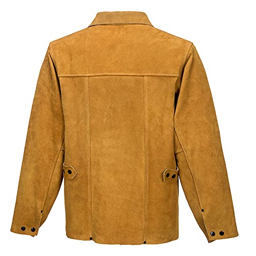 Portwest Leather Welding Jacket, Size: M, Colour: Tan, SW34TARM, golden brown - Image 2