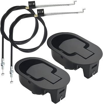 TOVOT 2 Sets Metal Recliner Handle with 38Inch Cable Sofa Replacement Parts Recliner Lever Replacement Release Couch Handles